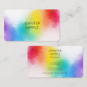 Farbenfrohe Gestaltung Elegantes Template Moderne Visitenkarte (Vorne/Hinten)