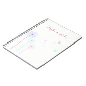 Farbenfrohe Gestaltung für ein schlankes Notebook Notizblock (Linke Seite)