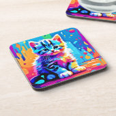 Farbenfrohe Gestaltung Getränkeuntersetzer (Linke Seite)