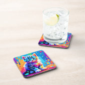 Farbenfrohe Gestaltung Getränkeuntersetzer (Rechte Seite)