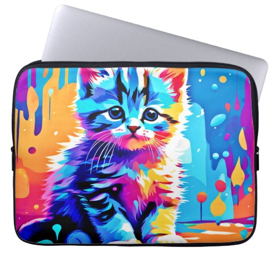 Farbenfrohe Gestaltung Laptopschutzhülle (Vorderseite)