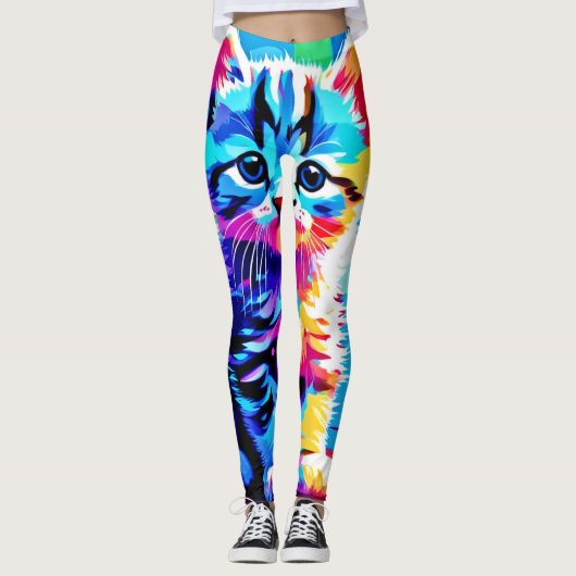 Farbenfrohe Gestaltung Leggings (Vorderseite)