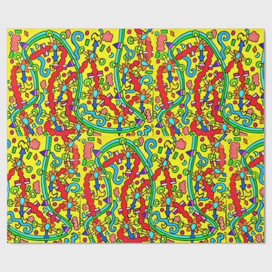 Farbenfrohe Gestaltungspapier Tamara Diaz Art Geschenkpapier (Flach)