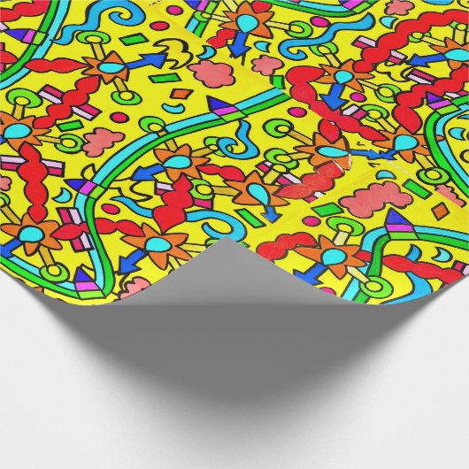 Farbenfrohe Gestaltungspapier Tamara Diaz Art Geschenkpapier (Ecke)