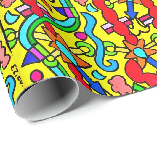 Farbenfrohe Gestaltungspapier Tamara Diaz Art Geschenkpapier (Rolleneckpunkt)