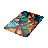 Farbenfrohe gestanzte Glasentnahme Badematte (Schrägansicht)