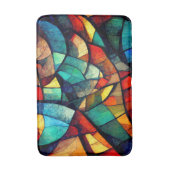 Farbenfrohe gestanzte Glasentnahme Badematte (Vorderseite Vertikal)