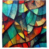 Farbenfrohe gestanzte Glasentnahme Duschvorhang (Vorderseite)