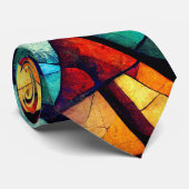 Farbenfrohe gestanzte Glasentnahme Krawatte (Gerollt)