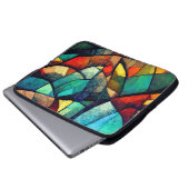 Farbenfrohe gestanzte Glasentnahme Laptopschutzhülle (Vorne Knopf)