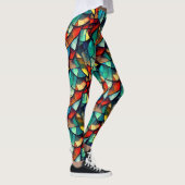 Farbenfrohe gestanzte Glasentnahme Leggings (Rechts)