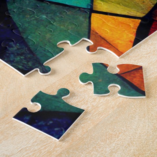 Farbenfrohe gestanzte Glasentnahme Puzzle (Seite)