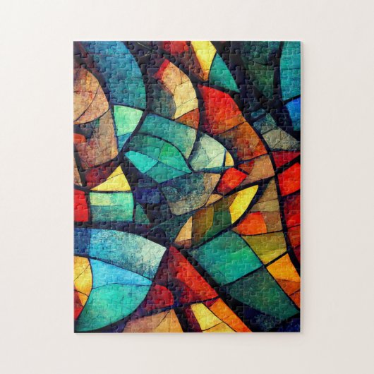 Farbenfrohe gestanzte Glasentnahme Puzzle (Vertikal)