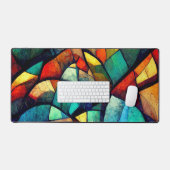 Farbenfrohe gestanzte Glasentnahme Schreibtischunterlage (Tastatur & Maus)