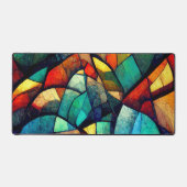 Farbenfrohe gestanzte Glasentnahme Schreibtischunterlage (Vorderseite)