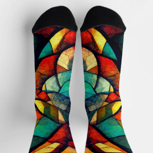 Farbenfrohe gestanzte Glasentnahme Socken