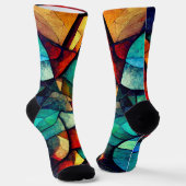 Farbenfrohe gestanzte Glasentnahme Socken (Gewinkelt)