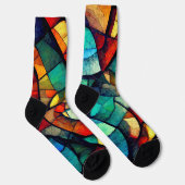 Farbenfrohe gestanzte Glasentnahme Socken (Rechts)