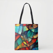 Farbenfrohe gestanzte Glasentnahme Tasche (Vorderseite)