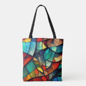Farbenfrohe gestanzte Glasentnahme Tasche (Rückseite)