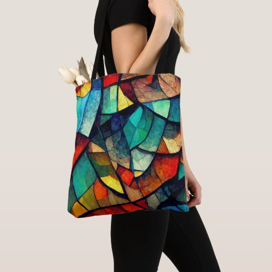 Farbenfrohe gestanzte Glasentnahme Tasche (Von Nahem)