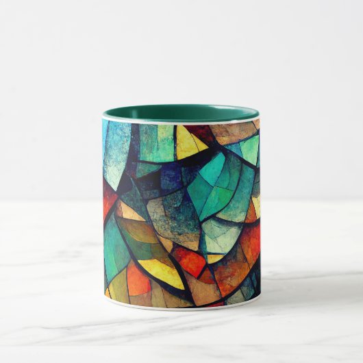 Farbenfrohe gestanzte Glasentnahme Tasse (Zentrum)