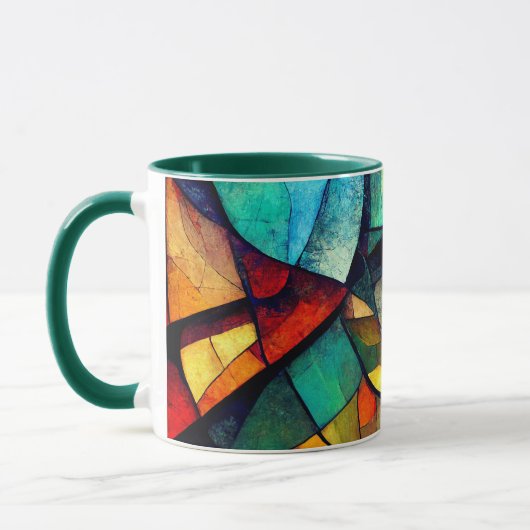 Farbenfrohe gestanzte Glasentnahme Tasse (Links)