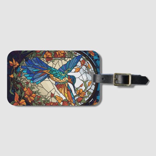 Farbenfrohe gestanzte Gläser Gepäckanhänger (Vorderseite (Horizontal))