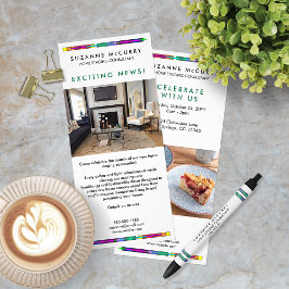 Farbenfrohe, gestanzte Glaskonstruktionen - kunden Werbekarte