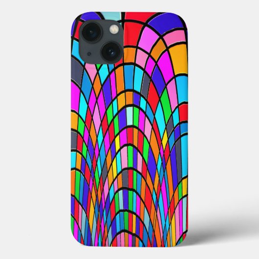 Farbenfrohe gestanzte Glaskunst Case-Mate iPhone Hülle (Rückseite)