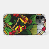 Farbenfrohe gestanzte Glaskunst mit Vögeln Case-Mate iPhone Hülle (Rückseite (Horizontal))