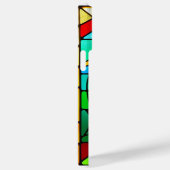 Farbenfrohe gestanzte Glaskunst mit Vögeln Case-Mate iPhone Hülle (Rückseite / Rechts)