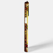 Farbenfrohe gestanzte Glaskunst mit Vögeln Case-Mate iPhone Hülle (Rückseite / Rechts)