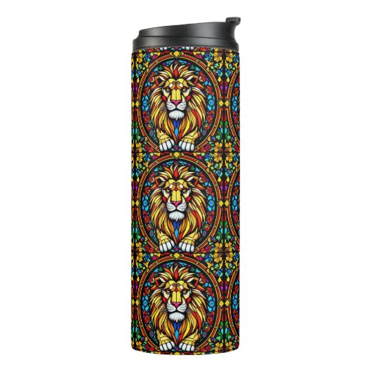 Farbenfrohe gestanzte Glasleuchte Tier Inspiriert Thermosbecher (Nach links gedreht)