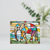 Farbenfrohe gestanzte Glasmosaike Postkarte (Stehend Vorderseite)