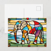 Farbenfrohe gestanzte Glasmosaike Postkarte (Vorne/Hinten)