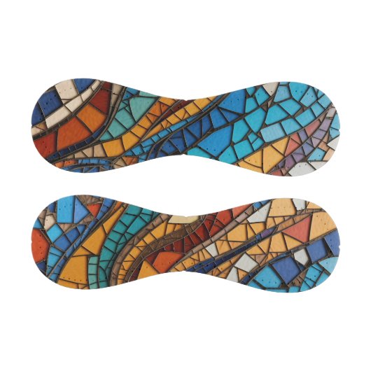 Farbenfrohe gestanzte Glasmosaikkunst Baseball (Paneele)