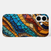 Farbenfrohe gestanzte Glasmosaikkunst Case-Mate iPhone Hülle (Rückseite (Horizontal))