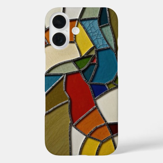 Farbenfrohe gestanzte Glasmosaikkunst Case-Mate iPhone Hülle (Rückseite)