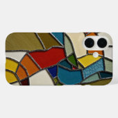 Farbenfrohe gestanzte Glasmosaikkunst Case-Mate iPhone Hülle (Rückseite (Horizontal))