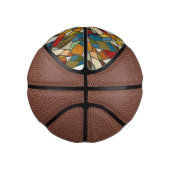Farbenfrohe gestanzte Glasmosaikkunst Mini Basketball (Rechts)
