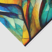 Farbenfrohe gestanzte Glasmosaikkunst Seidenpapier (Ausschnitt)
