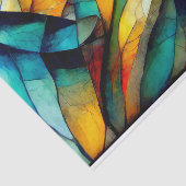 Farbenfrohe gestanzte Glasmosaikkunst Seidenpapier (Ausschnitt)