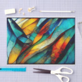 Farbenfrohe gestanzte Glasmosaikkunst Seidenpapier (Handwerk)