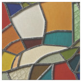 Farbenfrohe gestanzte Glasmosaikkunst Stoff (Nahaufnahme)