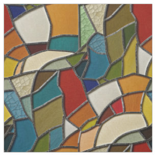 Farbenfrohe gestanzte Glasmosaikkunst Stoff