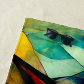 Farbenfrohe gestanzte Glasmosaikkunst Strandtuch (Beispiel)