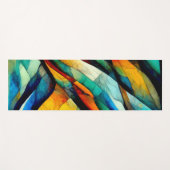 Farbenfrohe gestanzte Glasmosaikkunst Yogamatte (Vorderseite (Horizontal))