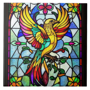 Farbenfrohe gestanzte Glass Bird Tier Inspiriert Fliese