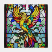 Farbenfrohe gestanzte Glass Bird Tier Inspiriert Ornament Aus Glas (Rückseite)